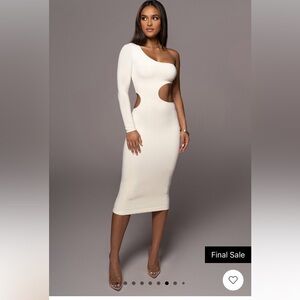 Yours truly midis cut out dress